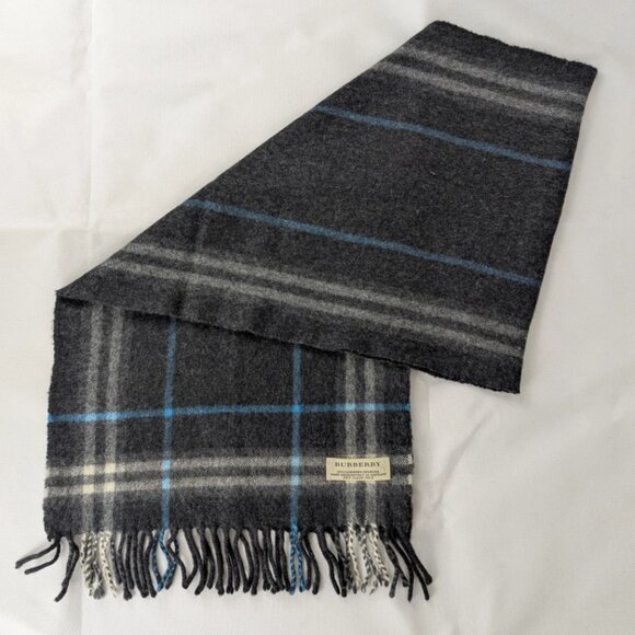 Authentic Burberry Wool & Cashmere Check Scarf – Unisex – Fast Shipping Today. - Picture 1 of 6